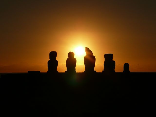 Moai's auf den Osterinseln